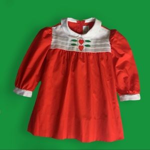 Vintage Florence Eiseman red hearts dress 2T